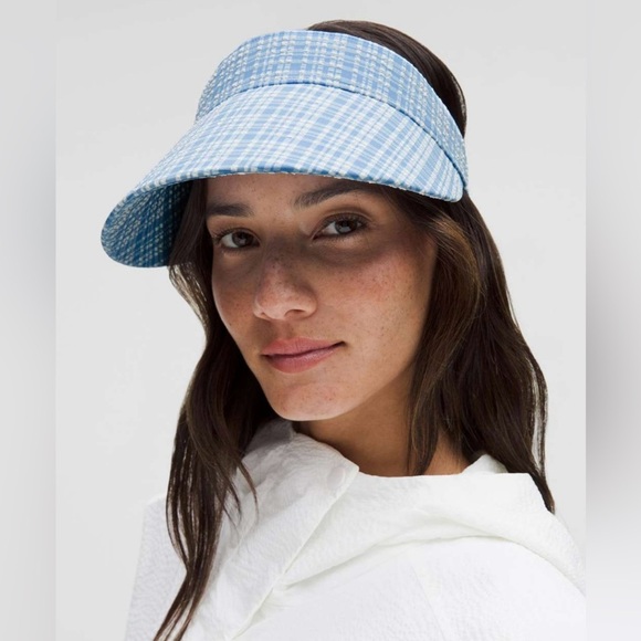 Lululemon Womens Seersucker Check Removable Sweatband Visor - Picture 2 of 4